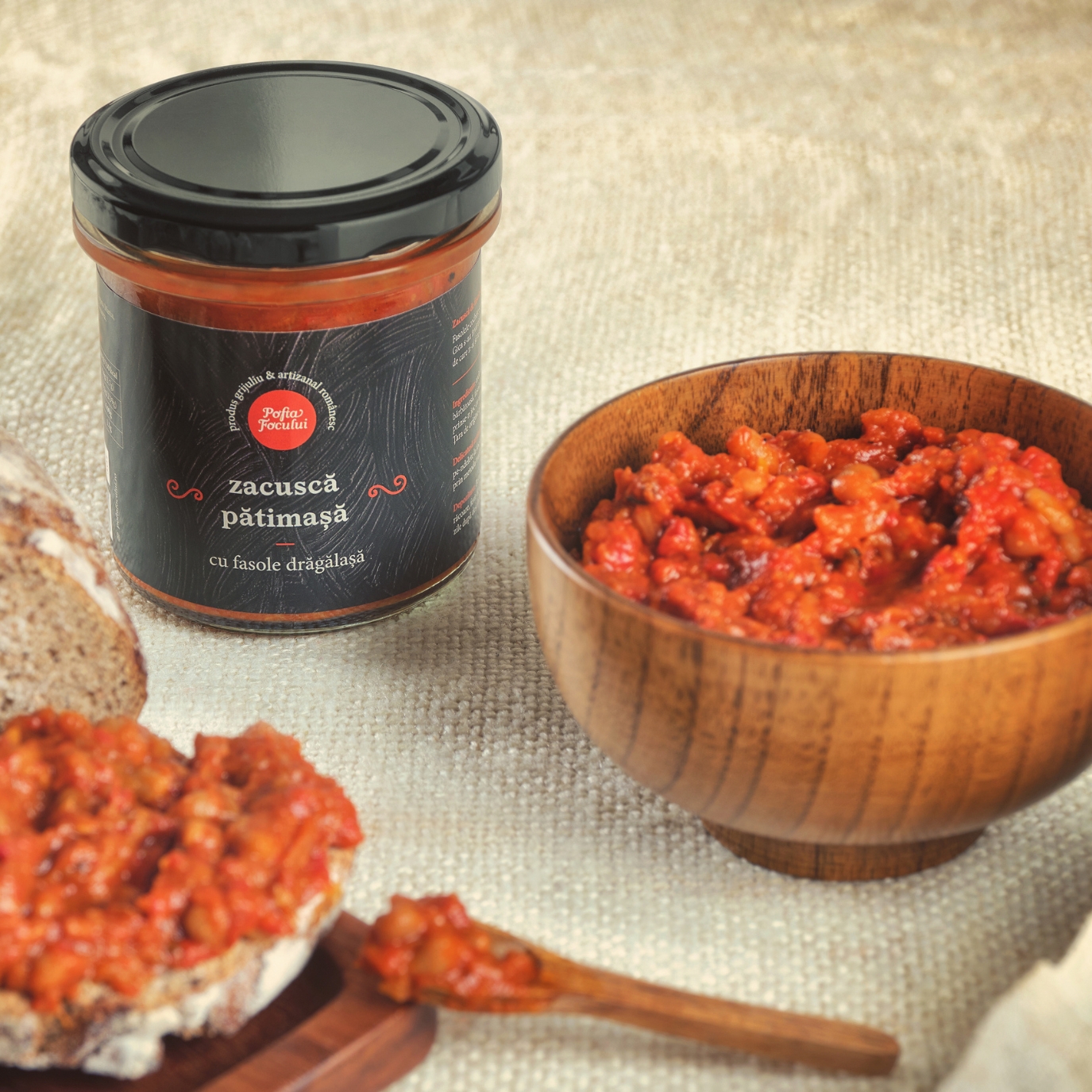 Zacuscă pătimașă cu fasole drăgălașă – Pofta Focului 300g