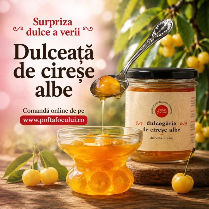 Dulceață de cireșe albe Pofta Focului — surpriza dulce a verii